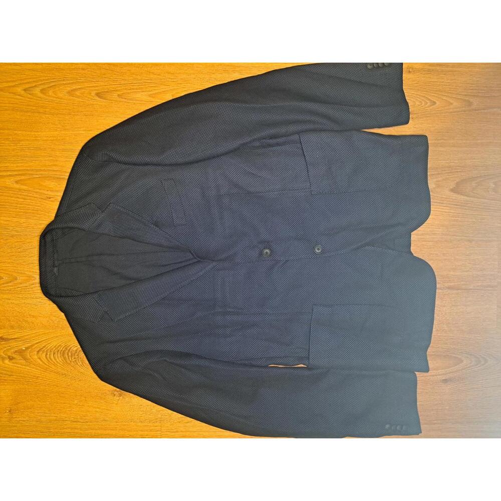 Hugo Boss Navy Blue Textured Men's Blazer